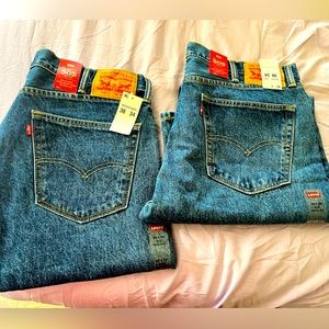 2 pairs!! NEW! Levi’s 505™ REGULAR FIT MEN'S JEANS, Medium Stone Wash, 38x34